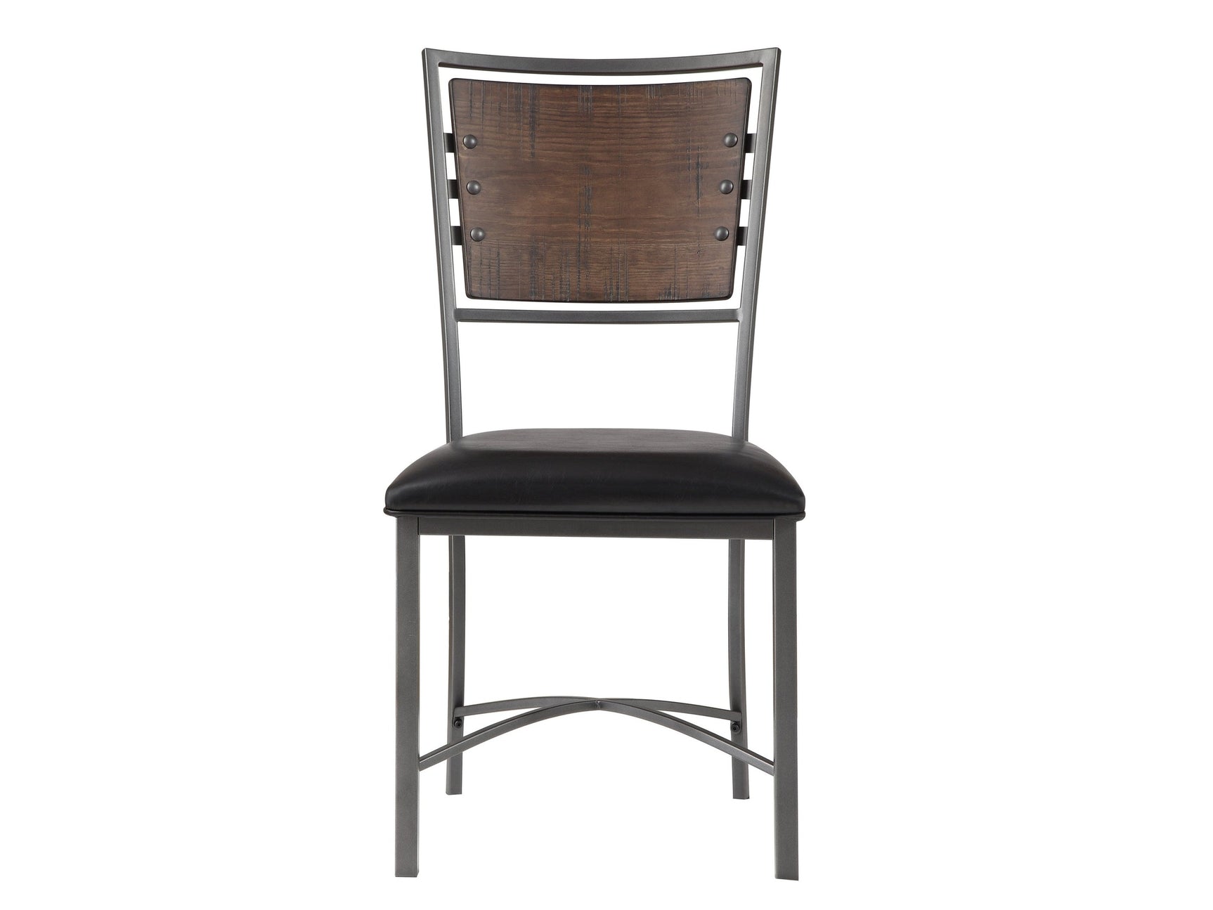 Fideo Burnished Brown/Gray Metal Side Chair (Set of 2) - Ornate Home
