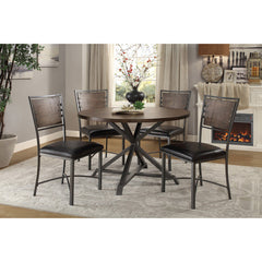Fideo Burnished Brown/Gray Metal Side Chair (Set of 2) - Ornate Home