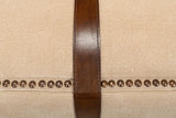 Field & Hide Beige Strap Canvas & Leather Stool - Ornate Home