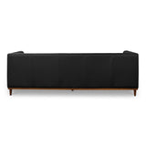 Fielder Black Leather Sofa - Ornate Home