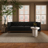 Fielder Black Leather Sofa - Ornate Home