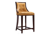 Fifth Ave Counter Stool in Camel and Dark Walnut - Ornate Home