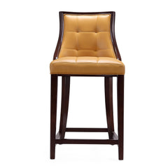 Fifth Ave Counter Stool in Camel and Dark Walnut (set of 3) - Ornate Home