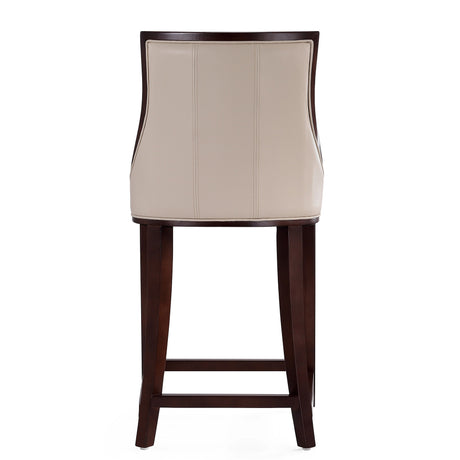 Fifth Ave Counter Stool in Cream and Dark Walnut - Ornate Home