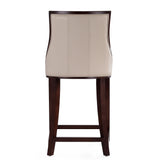 Fifth Ave Counter Stool in Cream and Dark Walnut (set of 3) - Ornate Home