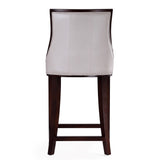 Fifth Ave Counter Stool in Pearl White and Walnut - Ornate Home