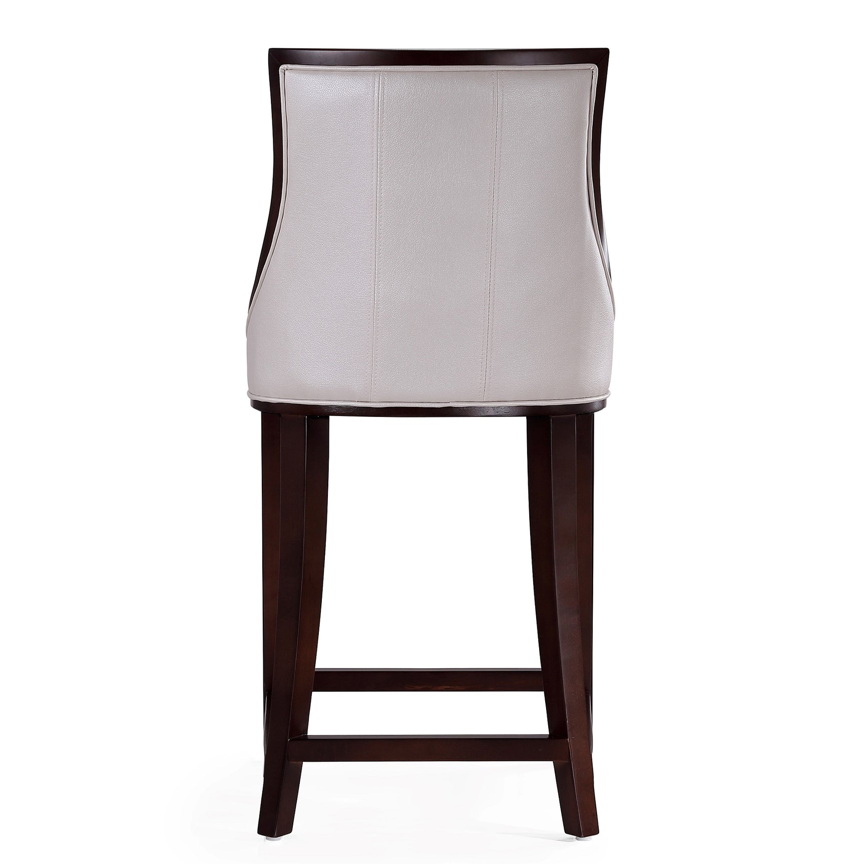 Fifth Ave Counter Stool in Pearl White and Walnut (set of 3) - Ornate Home