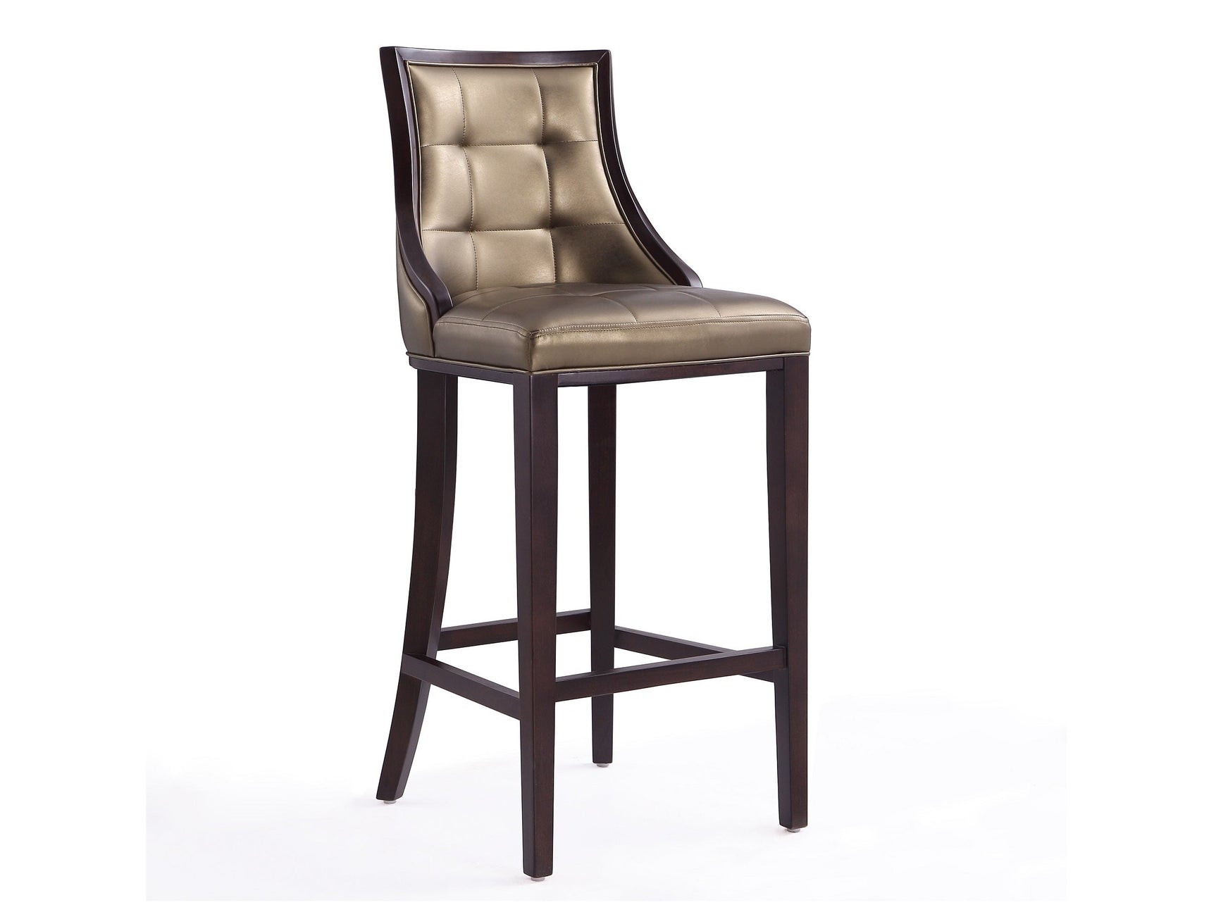 Fifth Avenue Bar Stool in Bronze and Walnut - Ornate Home