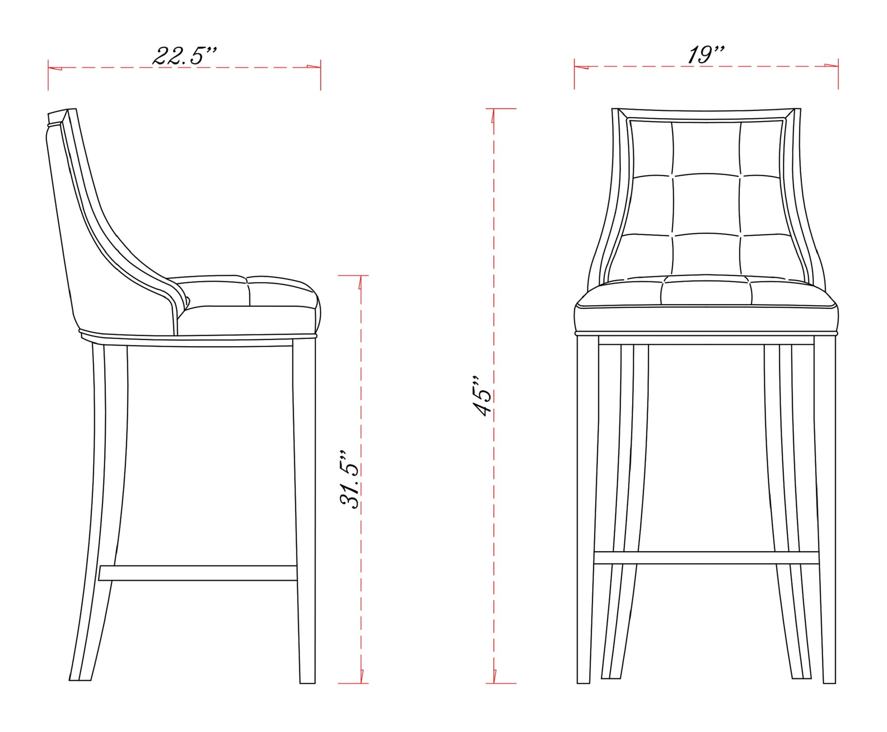 Fifth Avenue Bar Stool in Bronze and Walnut - Ornate Home