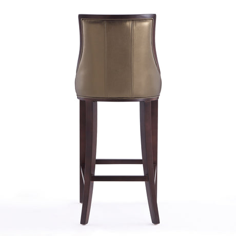 Fifth Avenue Bar Stool in Bronze and Walnut - Ornate Home