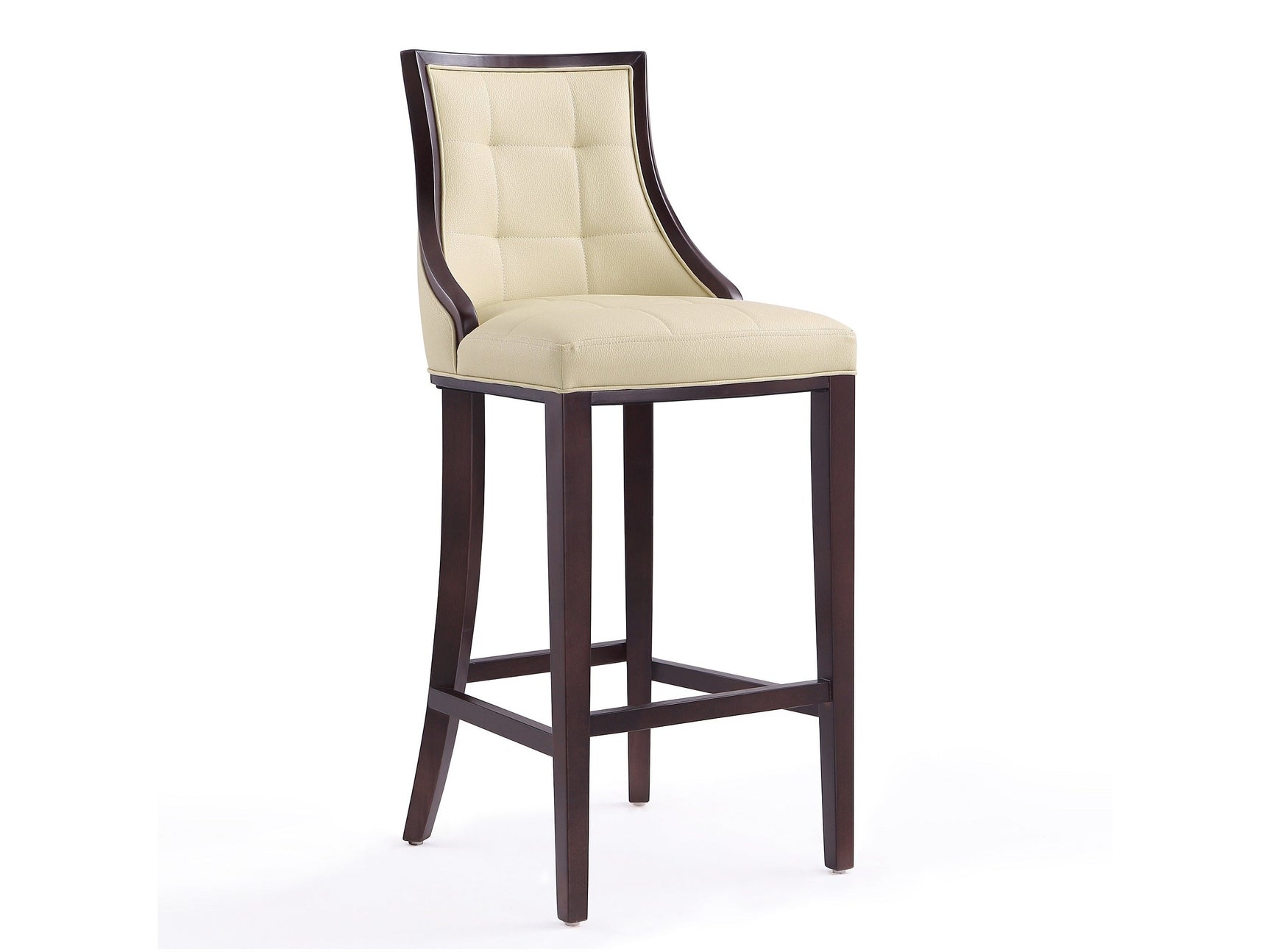 Fifth Avenue Bar Stool in Cream and Walnut - Ornate Home