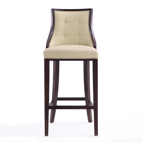 Fifth Avenue Bar Stool in Cream and Walnut - Ornate Home