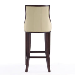 Fifth Avenue Bar Stool in Cream and Walnut - Ornate Home