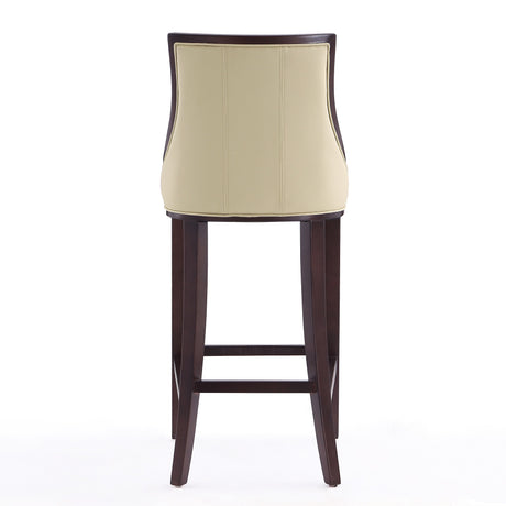 Fifth Avenue Bar Stool in Cream and Walnut - Ornate Home