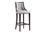 Fifth Avenue Faux Leather Barstool in Light Grey - Ornate Home