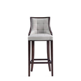 Fifth Avenue Faux Leather Barstool in Light Grey - Ornate Home