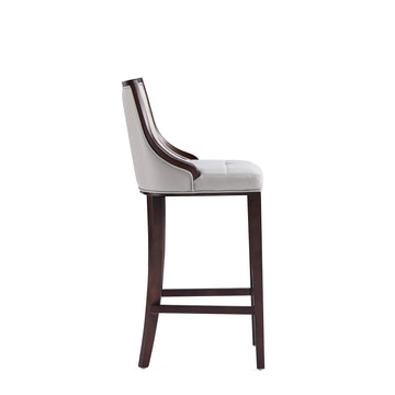 Fifth Avenue Faux Leather Barstool in Light Grey - Ornate Home