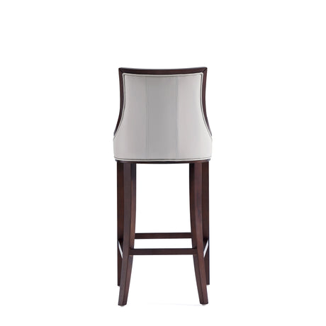 Fifth Avenue Faux Leather Barstool in Light Grey - Ornate Home