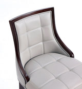 Fifth Avenue Faux Leather Barstool in Light Grey - Ornate Home