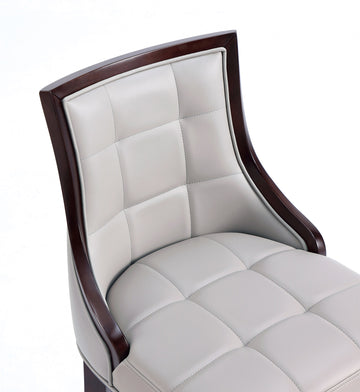 Fifth Avenue Faux Leather Barstool in Light Grey - Ornate Home