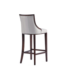 Fifth Avenue Faux Leather Barstool in Light Grey (set of 2) - Ornate Home