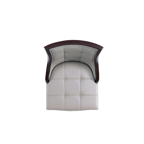 Fifth Avenue Faux Leather Barstool in Light Grey (set of 2) - Ornate Home