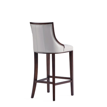 Fifth Avenue Faux Leather Barstool in Light Grey (set of 3) - Ornate Home