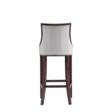 Fifth Avenue Faux Leather Barstool in Light Grey (set of 3) - Ornate Home