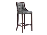 Fifth Avenue Faux Leather Barstool in Pebble Grey - Ornate Home