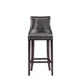 Fifth Avenue Faux Leather Barstool in Pebble Grey - Ornate Home
