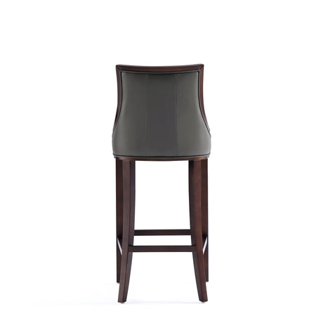 Fifth Avenue Faux Leather Barstool in Pebble Grey - Ornate Home