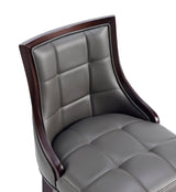 Fifth Avenue Faux Leather Barstool in Pebble Grey - Ornate Home