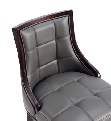 Fifth Avenue Faux Leather Barstool in Pebble Grey - Ornate Home