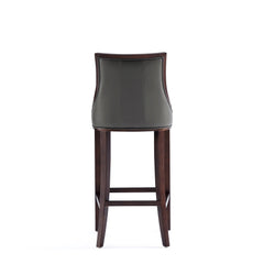 Fifth Avenue Faux Leather Barstool in Pebble Grey (set of 2) - Ornate Home