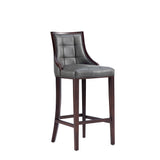 Fifth Avenue Faux Leather Barstool in Pebble Grey (set of 3) - Ornate Home