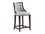 Fifth Avenue Faux Leather Counter Stool in Light Grey - Ornate Home