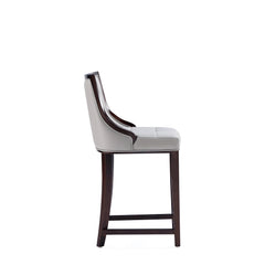 Fifth Avenue Faux Leather Counter Stool in Light Grey - Ornate Home