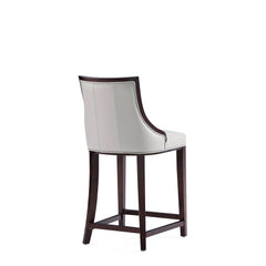 Fifth Avenue Faux Leather Counter Stool in Light Grey - Ornate Home