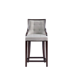 Fifth Avenue Faux Leather Counter Stool in Light Grey (set of 3) - Ornate Home