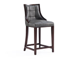 Fifth Avenue Faux Leather Counter Stool in Pebble Grey - Ornate Home