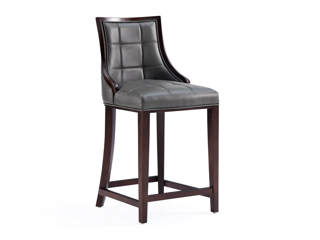 Fifth Avenue Faux Leather Counter Stool in Pebble Grey - Ornate Home
