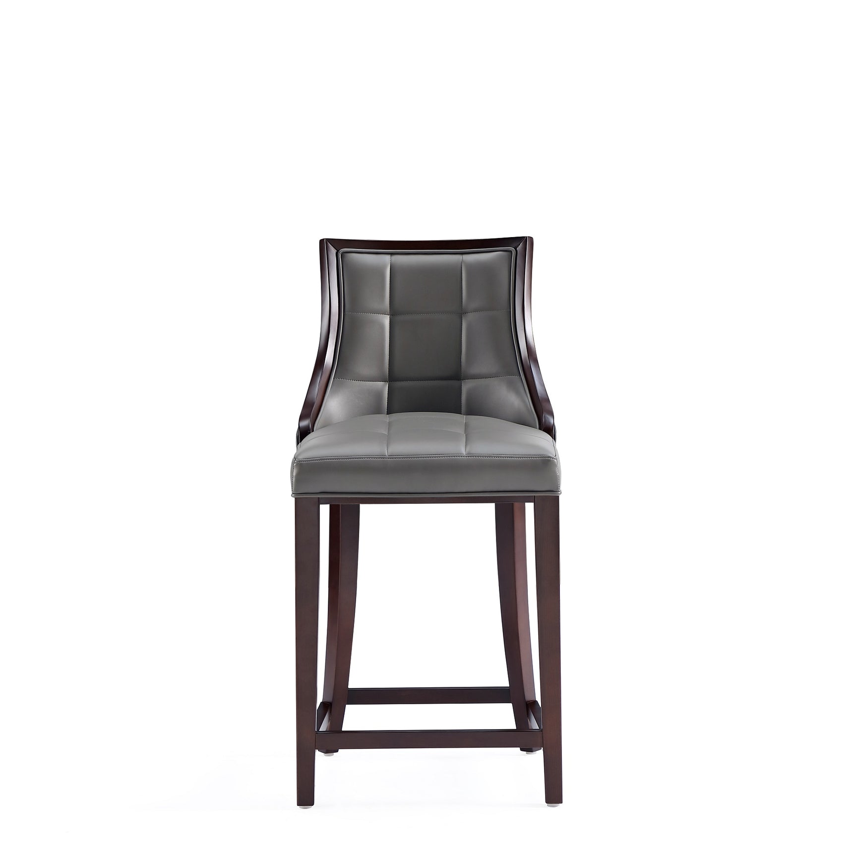 Fifth Avenue Faux Leather Counter Stool in Pebble Grey - Ornate Home