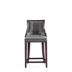 Fifth Avenue Faux Leather Counter Stool in Pebble Grey - Ornate Home