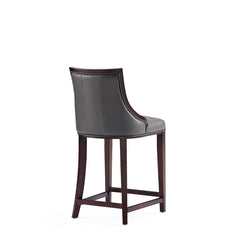 Fifth Avenue Faux Leather Counter Stool in Pebble Grey - Ornate Home