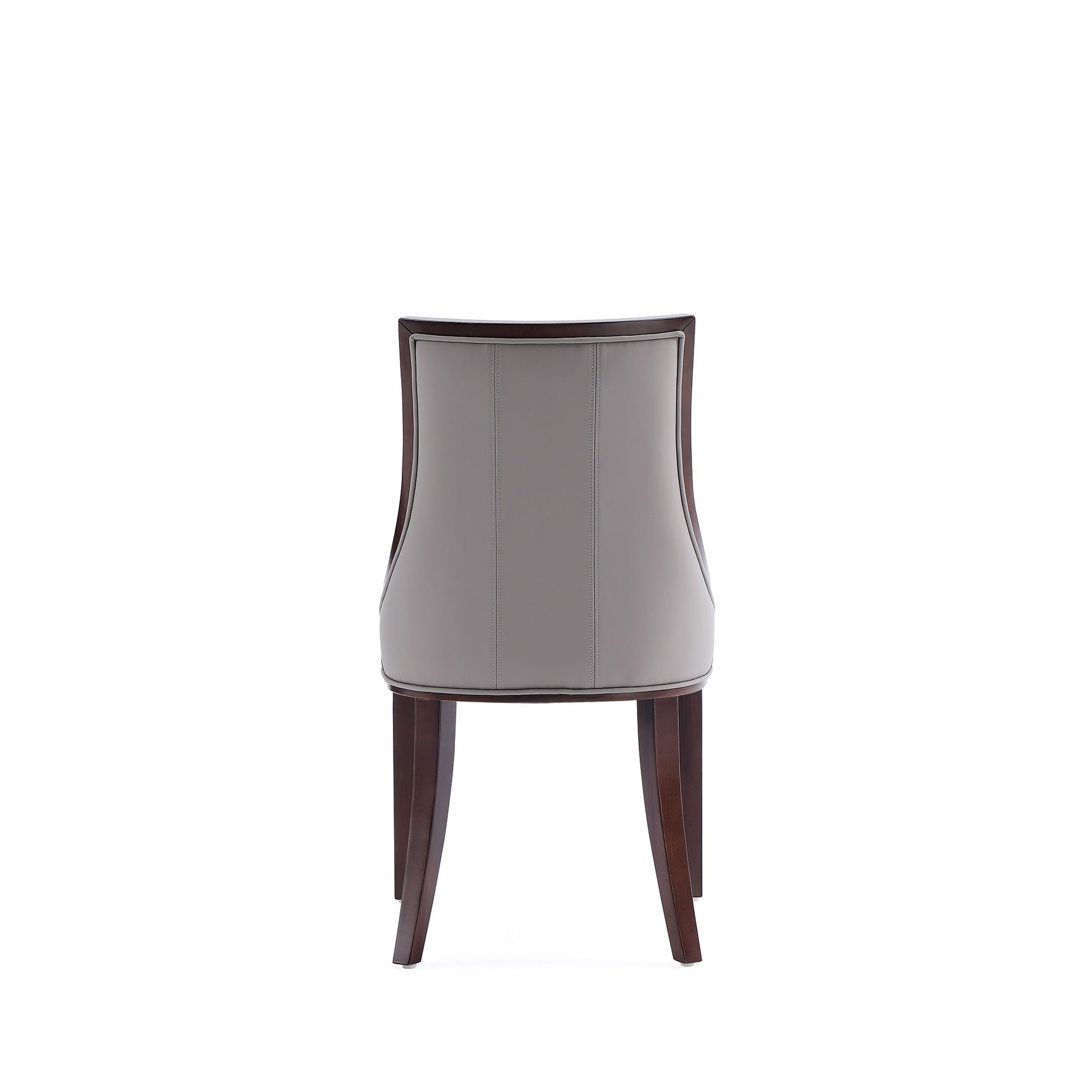 Fifth Avenue Faux Leather Dining Chair (Set of Two) in Grey and Walnut - Ornate Home