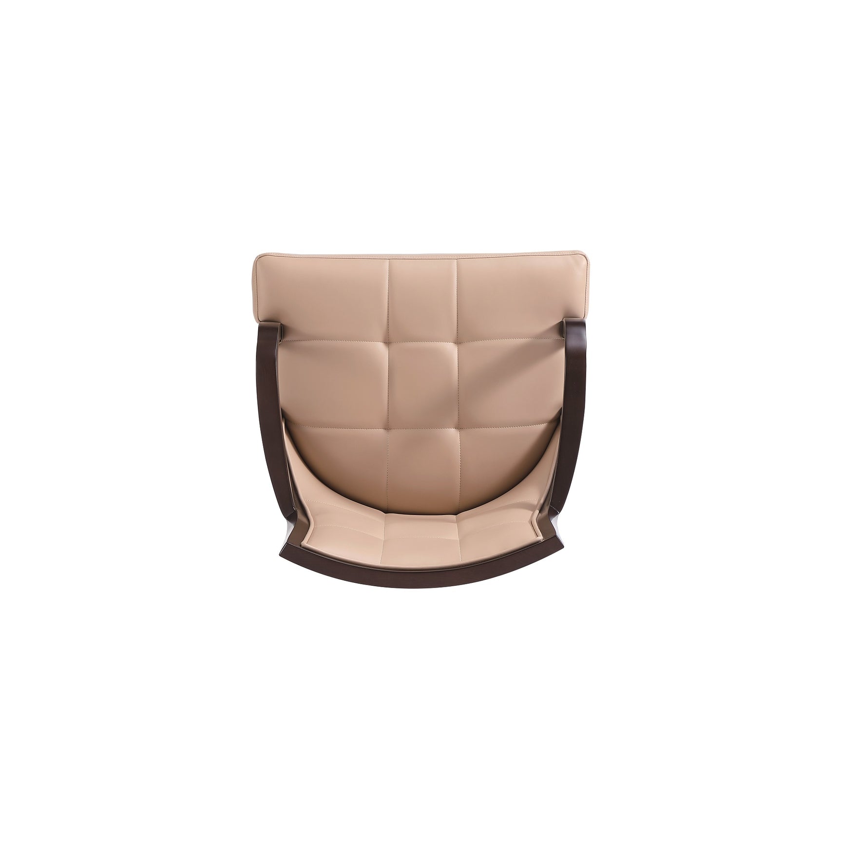 Fifth Avenue Faux Leather and Velvet Dining Armchair in Tan and Walnut - Ornate Home