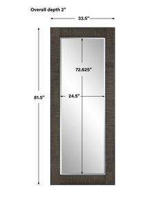 Figaro Gray Oversized Wooden Mirror - Ornate Home