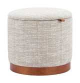 Fije Gray Storage Ottoman - Ornate Home