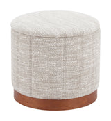 Fije Gray Storage Ottoman - Ornate Home