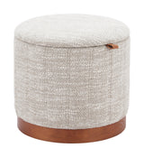 Fije Gray Storage Ottoman - Ornate Home